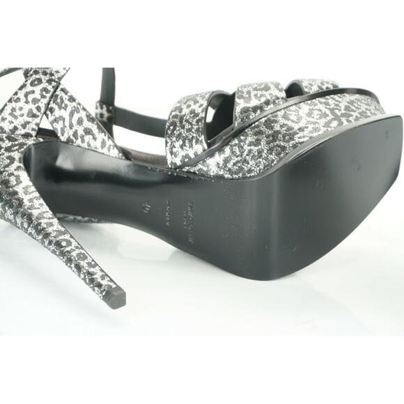 Saint Laurent Leopard Spotted Tribute T strap Platform Sandal SZ 40 10 New $995 - Picture 9 of 11